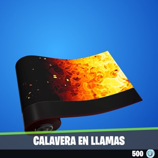 Calavera en llamas